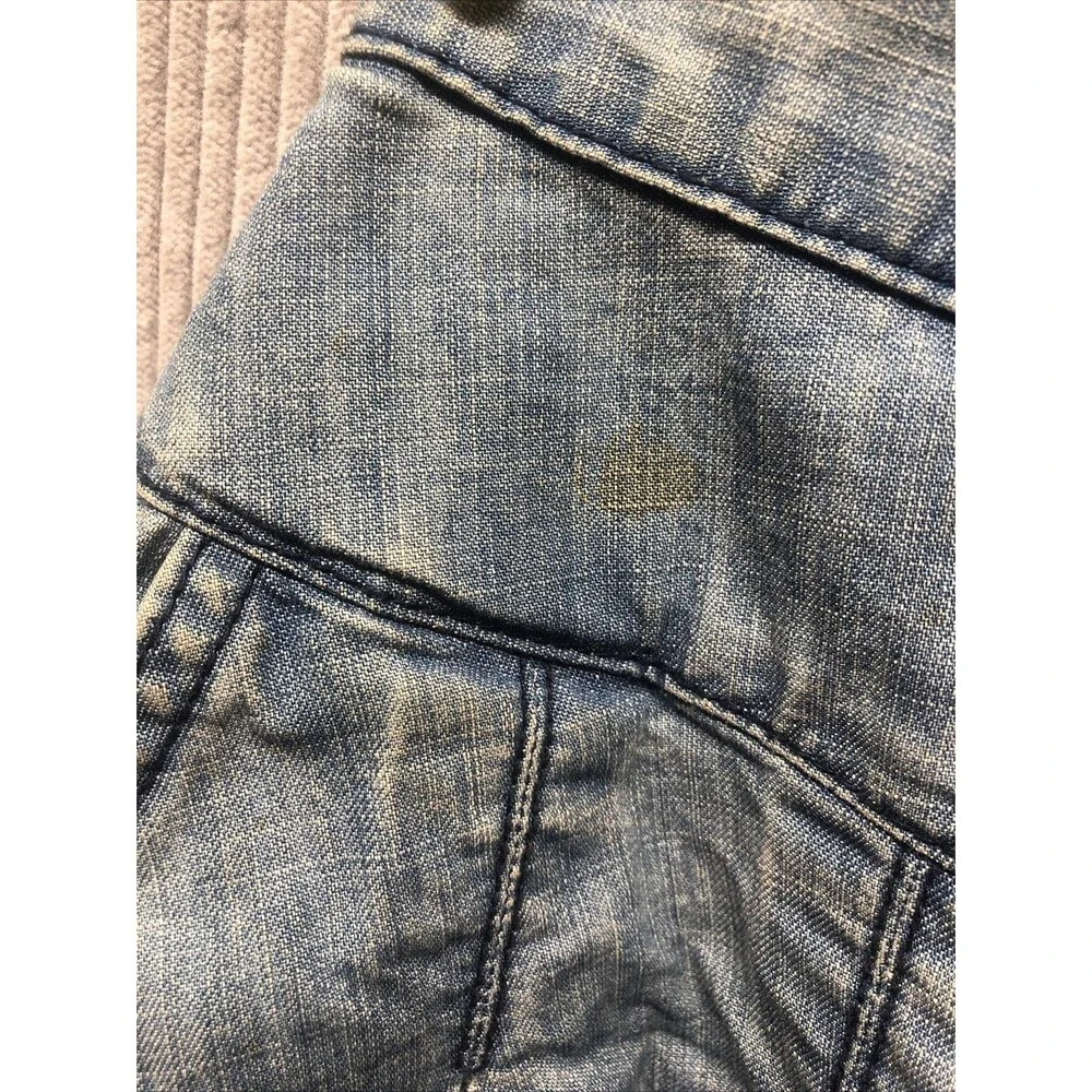 H&M Denim Bubble Skirt Size 10 Pockets Stained Thrashed - Picture 5 of 15